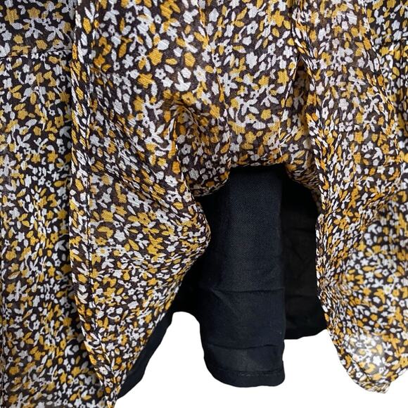 Lulus Babe Date Black Floral Print Tiered Short Sleeve Babydoll Dress - Picture 7 of 11